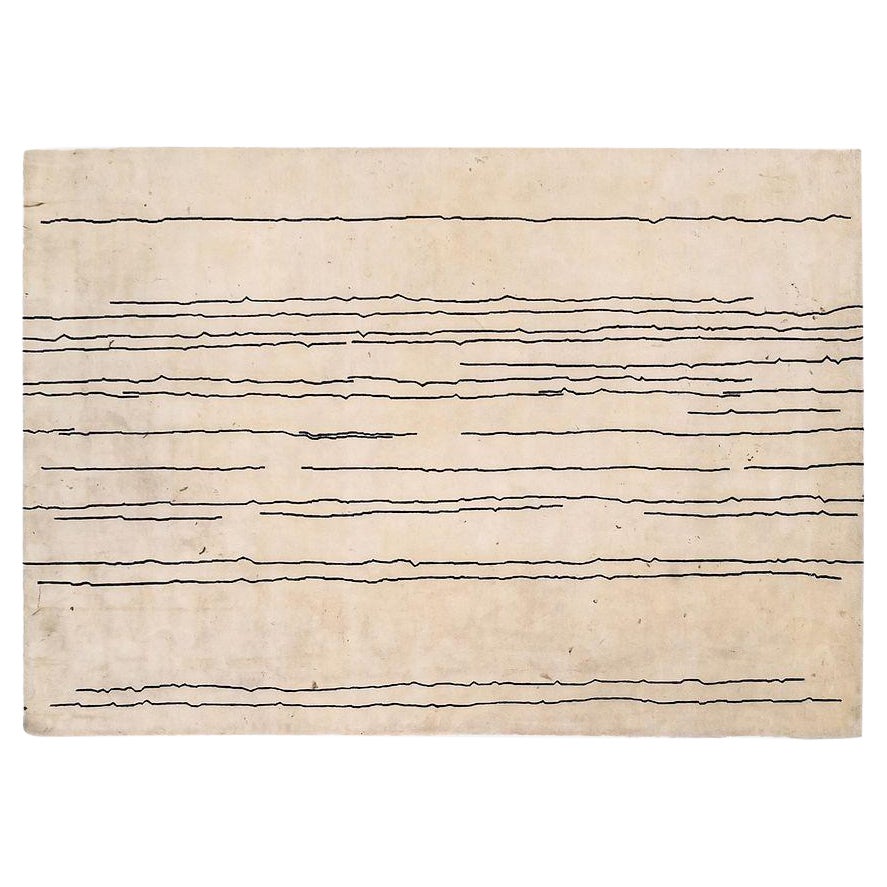 2021 Carl Hansen White Woodlines Area Rug 200x300cm Naja Utzom Popov of Denmark