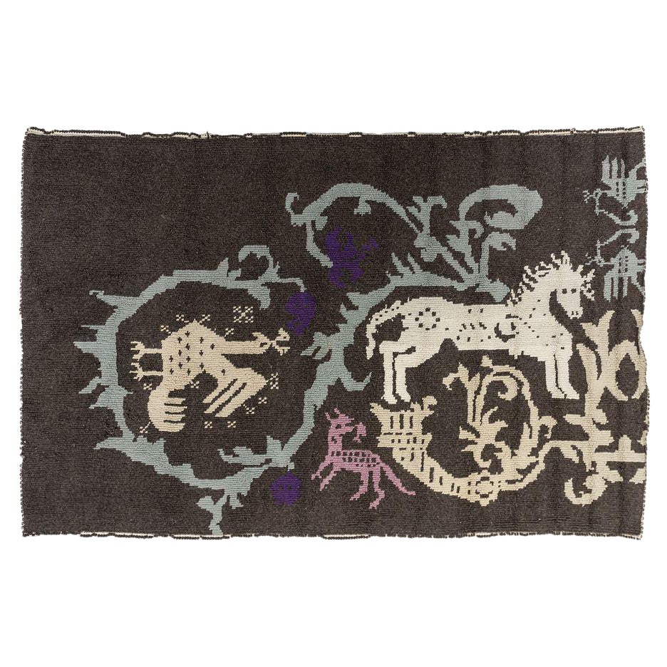 2023 Patricia Urquiola for Moroso Sardinian Horse Rug Dark Colours 200x300cm For Sale