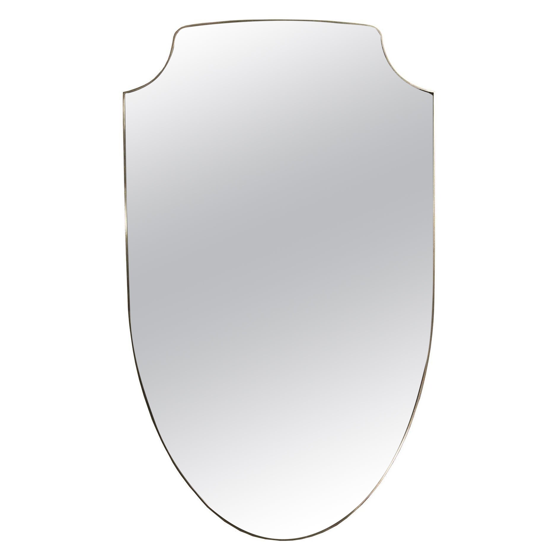 Aegis Wall Mirror — Patinated Brass — Handmade in Britain For Sale