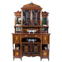 Antique Edwardian Rosewood Inlaid Cabinet, circa 1890 7