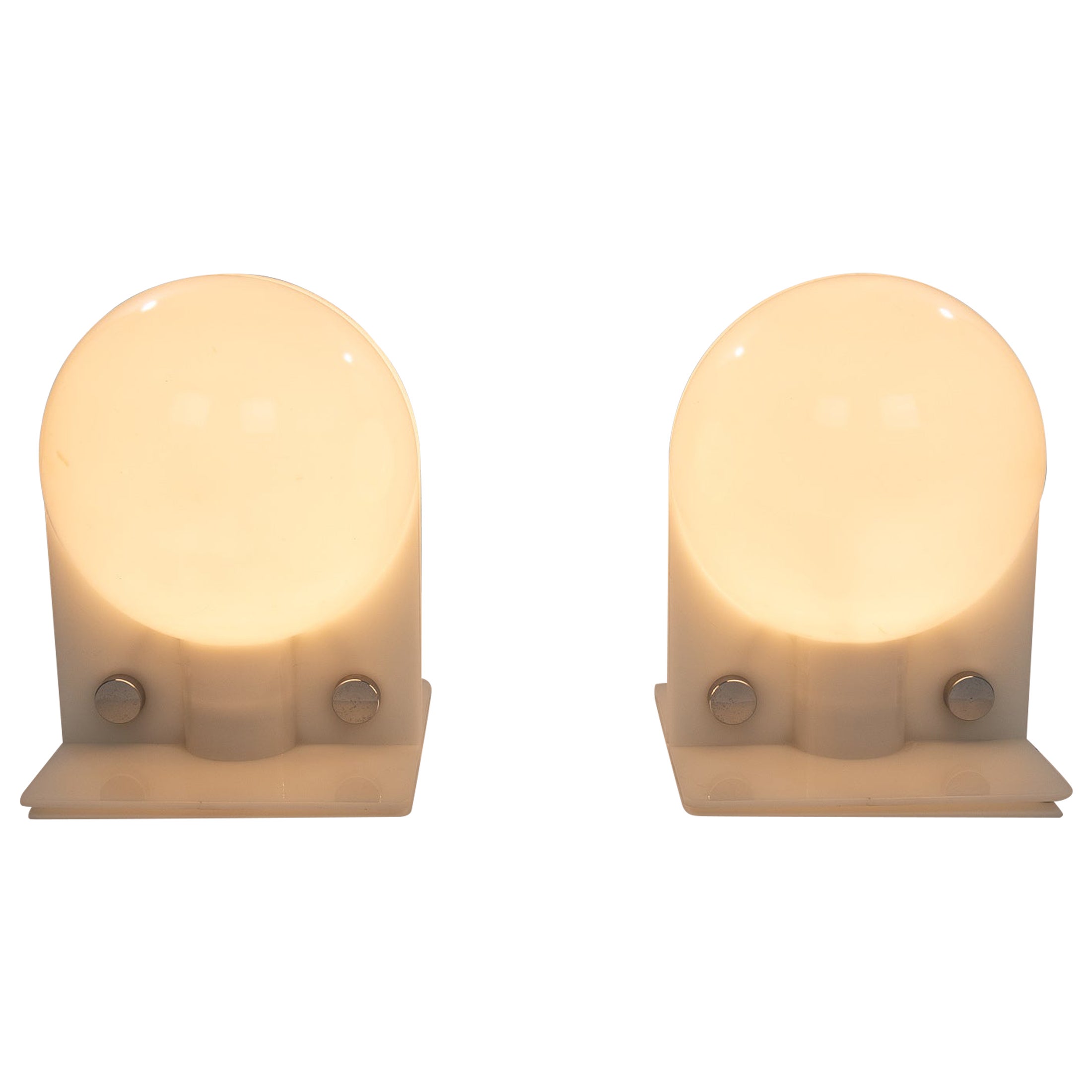 Pair of Sirio table lamps by E. Lampa and S. Brazzoli for Harvey Guzzini, 1970s