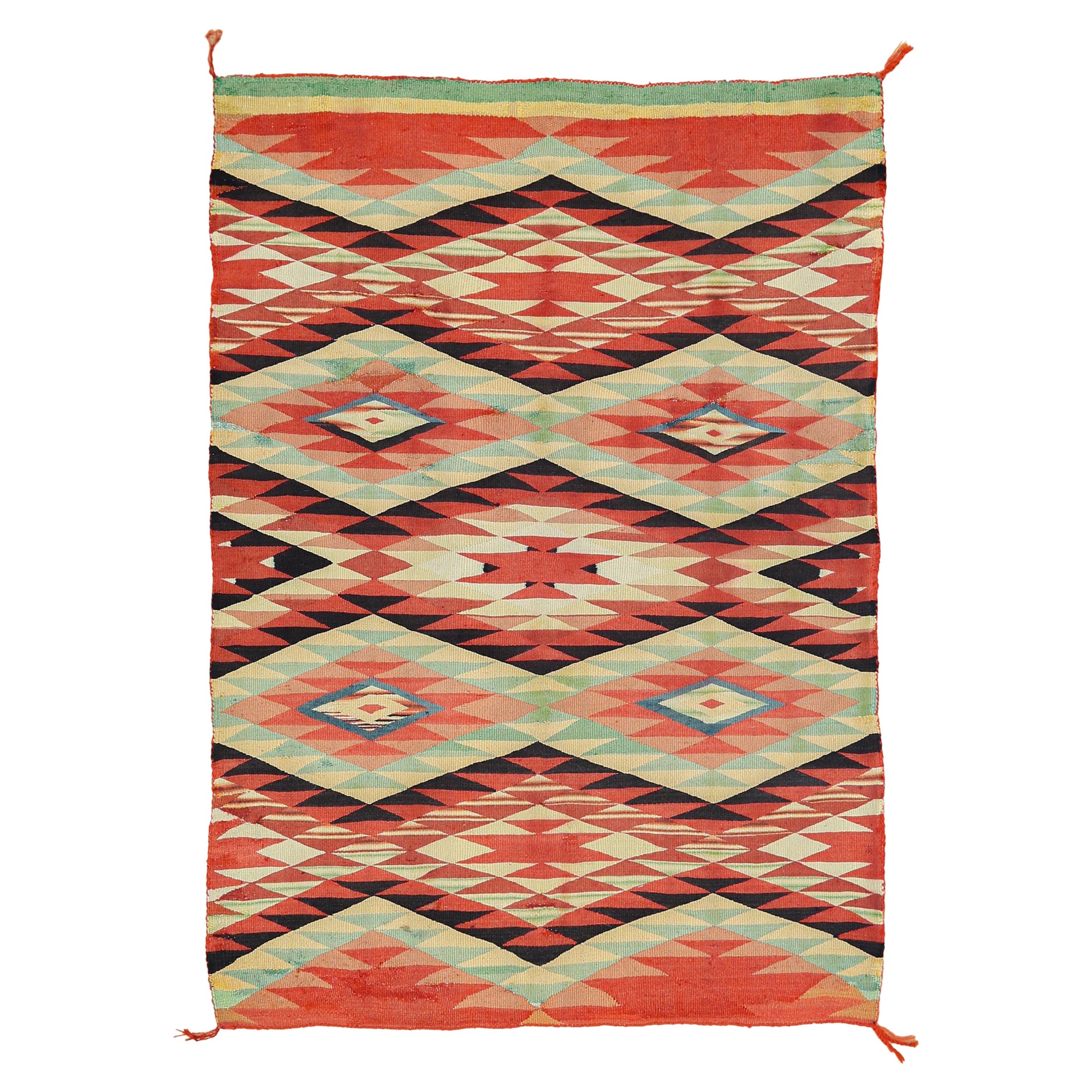 Alfombra americana navajo Germantown del siglo XIX