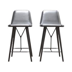 Indor Fredericia Spine Bar Stool with Grey Upholstery