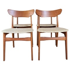 Set di quattro sedie Farstrup in legno di teak, Danimarca, 1960