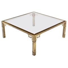 Large Square Mastercraft Greek Key Coffee Table