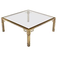 Large Square Mastercraft Greek Key Coffee Table 6