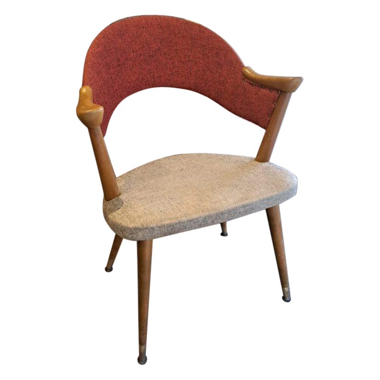 Chair in Wood and Fabric, Denmark, 1960