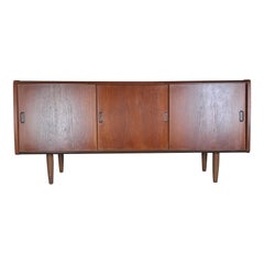 Sideboard in Teak with Three Sliding Doors, Denmark, 1960