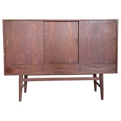 Vintage Sideboard in Teak Wood Dark Brown, Denmark, 1960