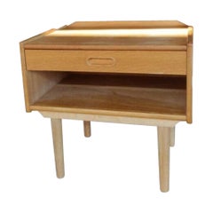 Nightstand in Teak Wood Light Brown, Denmark, 1960