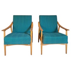 Paar Sessel in Brown & Grün, Dänemark, 1960