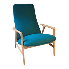 Amchair with Two Sitting Positions and Removable Cushion, Denmark, 1960