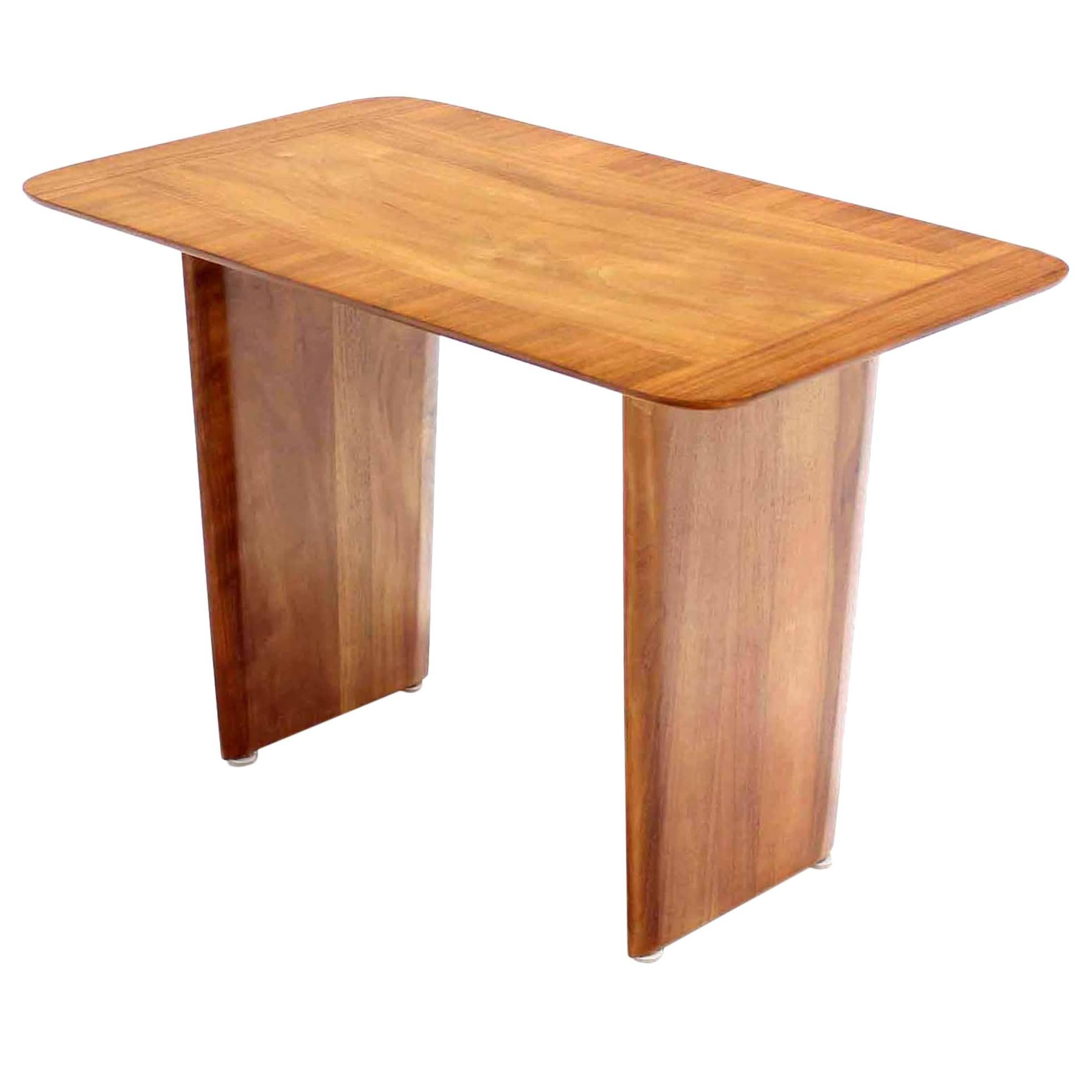 Widdicomb Banded Mid Century Modern Side Table Tapered Walnut Leg For Sale