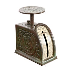 Tiffany Studios New York Zodiac Pattern Bronze Postage Scale, Maßstab