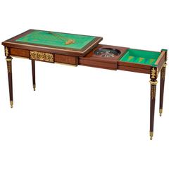 Louis XVI Style Inlaid Games Table 7