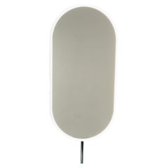 Miroir de comptoir Capsule, cadre contemporain en acier inoxydable noirci