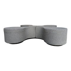 Seltene große Sitzbank "Trèfle" von Joseph-André Motte Frankreich, 1975