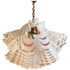 Mid-Century Modern pendant light in Murano Swirl Glass by Venini, circa 1970