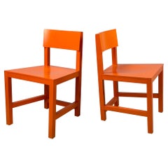 Sedie moderne olandesi in legno laccato arancione di Moooi, anni 2000