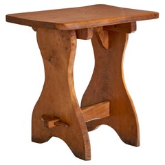 Diseñador francés, Mesa auxiliar, Olmo, Francia, Años 60