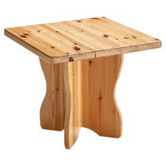 Schwedischer Designer, Beistelltisch, Kiefernholz, Schweden, 1980er Jahre