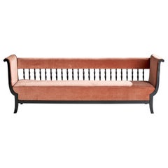 Diseñador Finlandés, Sofá, Madera, Terciopelo, Finlandia, Años 20