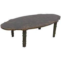 Signed Laverne Bronze Coffee Table