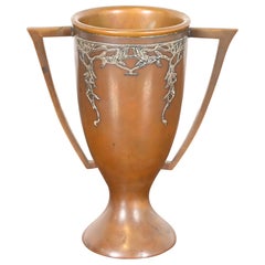Heintz Arts & Craft Sterling Silber auf Bronze Amphora Vase