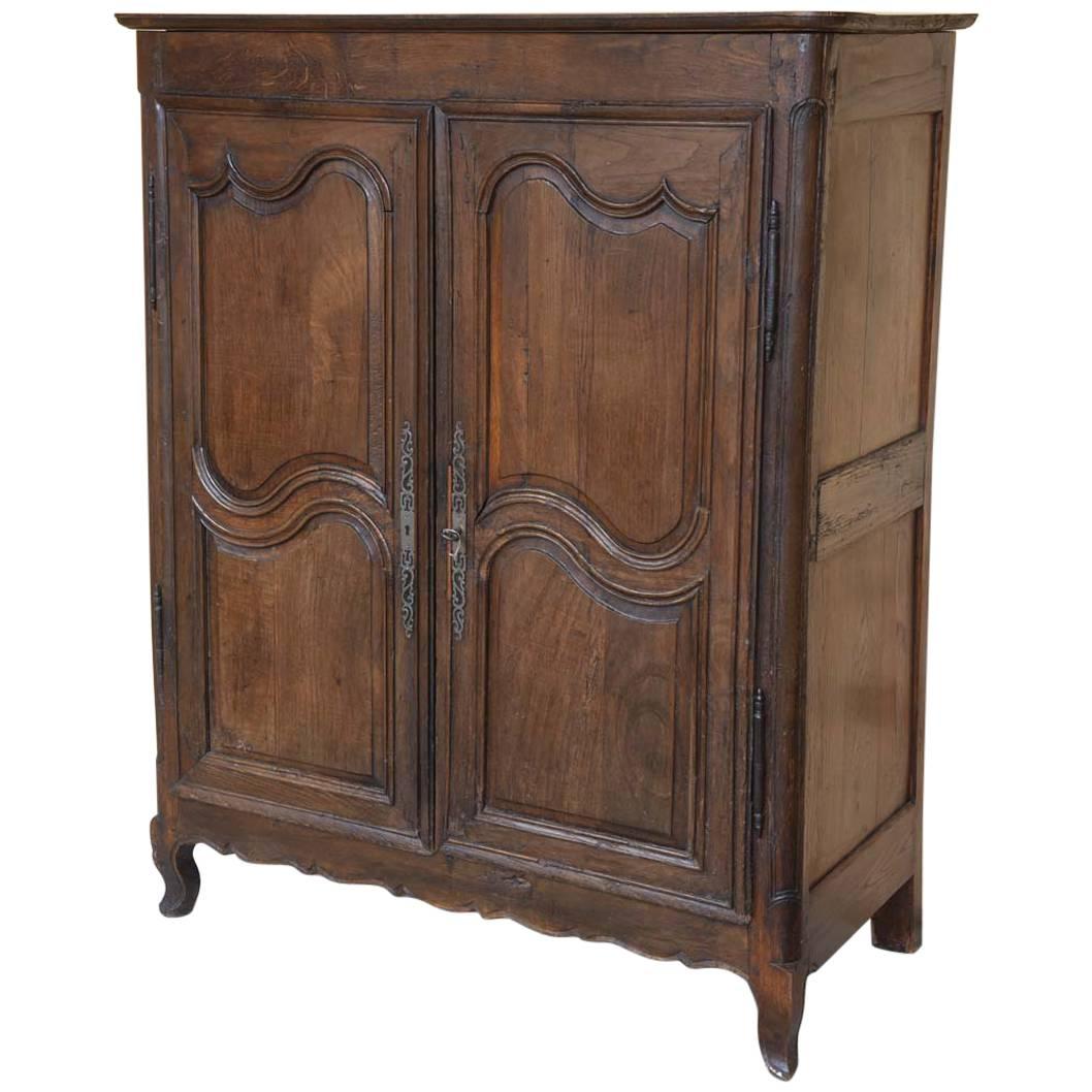 French Two-Door Oak Armoire