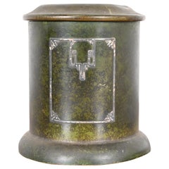 Heintz Arts & Crafts Sterling Silver on Bronze Lidded Tea Caddy or Cigar Box