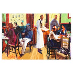 Vintage Ted Jaslow, (American, b. 1934) Cafe Espresso, 1989