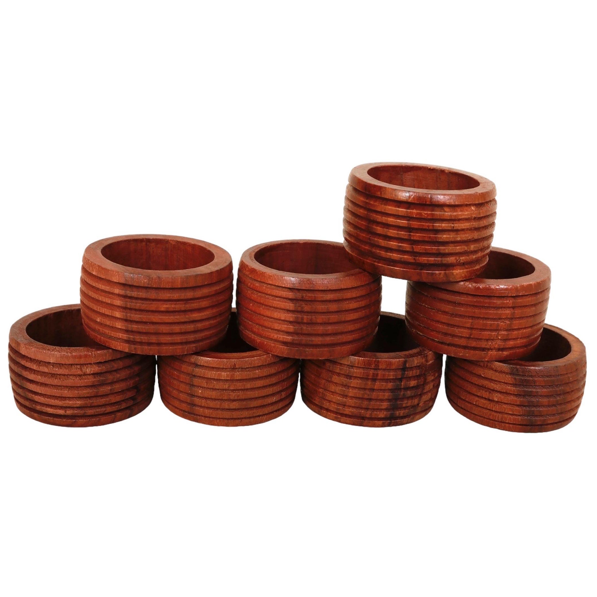 Servilleteros de Teca - Set de 8