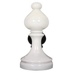 Glass Bishop Chess Table Lamp by Ivan Jakeš for Osvětlovací Sklo Valašské Meziří