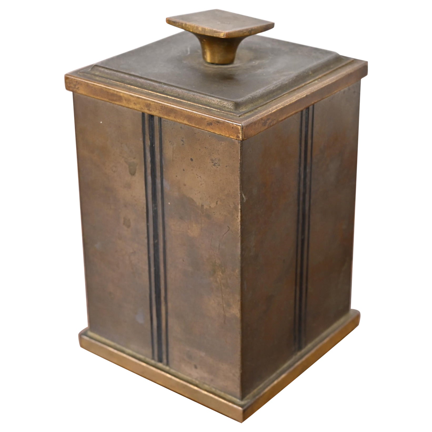 Bradley & Hubbard Arts and Crafts Humidor-Zigarrenkisten aus Messing