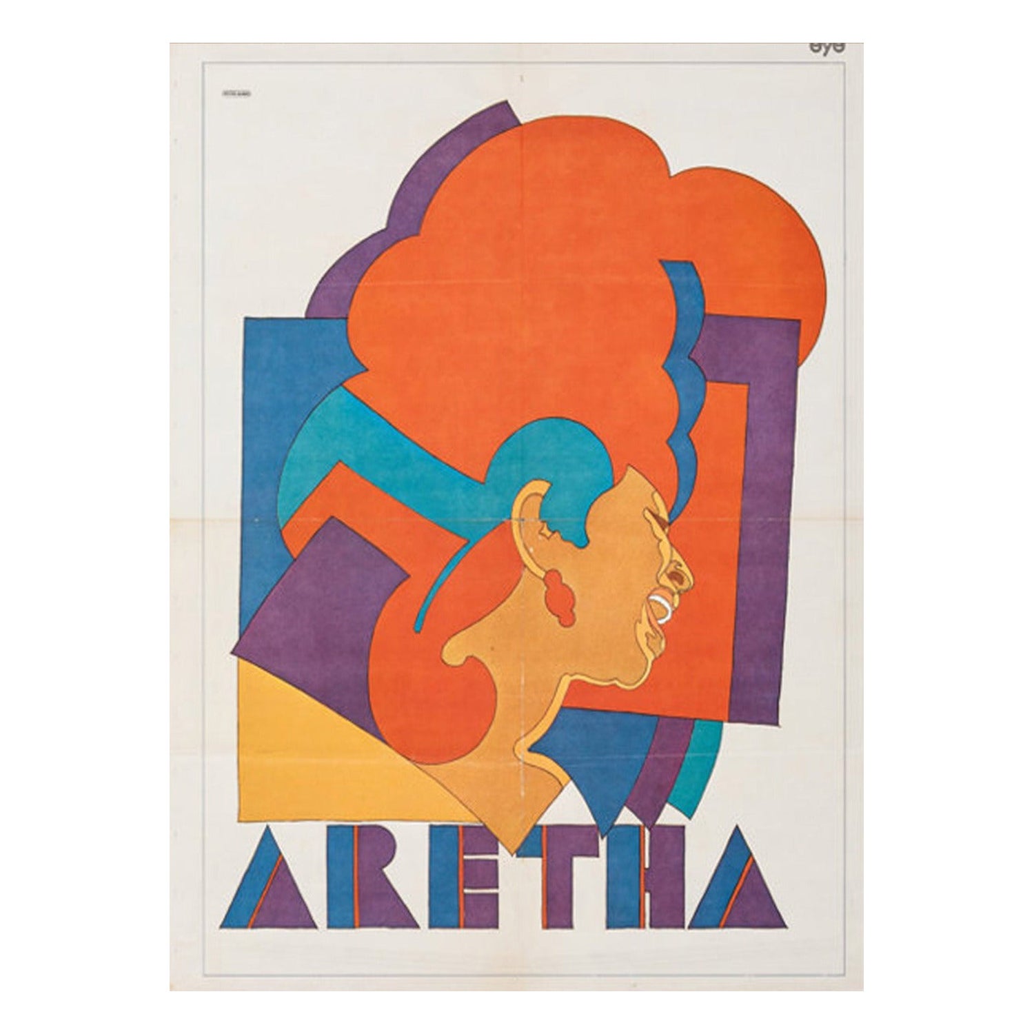 1968 Aretha Franklin - Milton Glaser Póster Vintage Original