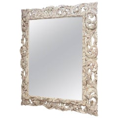18th Century Foliate-Carved Wood Mirror Frame