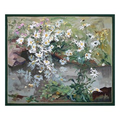 Adelyne Neveux, Les Daisies - Tapisserie française d'Aubusson, Atelier Legoueix - 1445
