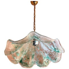 Lampada a sospensione in vetro di Murano della metà del secolo scorso di Maestri Muranesi, anni '70
