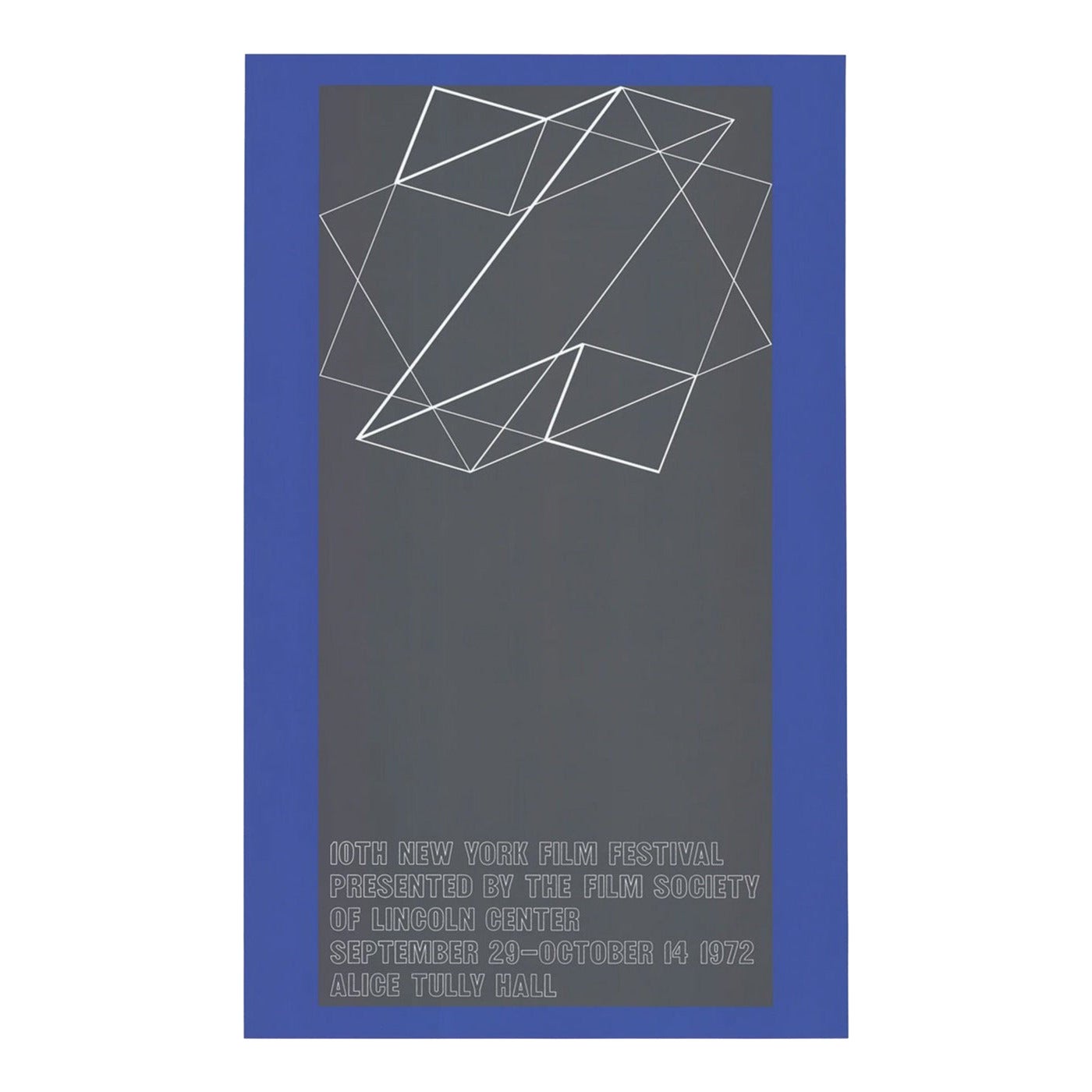 1972 10° New York Film Festival - Josef Albers firma un poster originale d'epoca