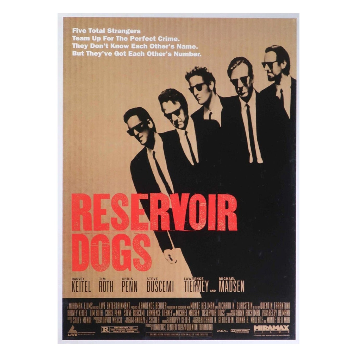 1992 Reservoir Dogs, Original-Vintage-Poster, Reservoir