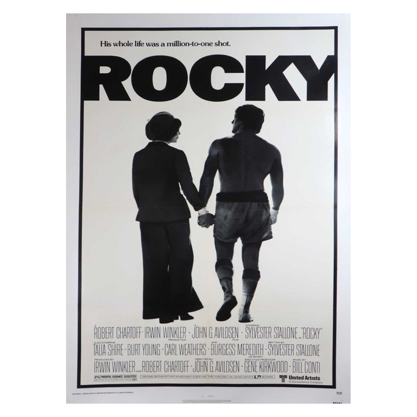 1976 Rocky Poster originale d'epoca