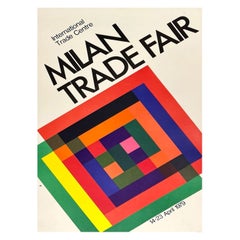 Manifesto d'epoca originale della Fiera di Milano del 1979