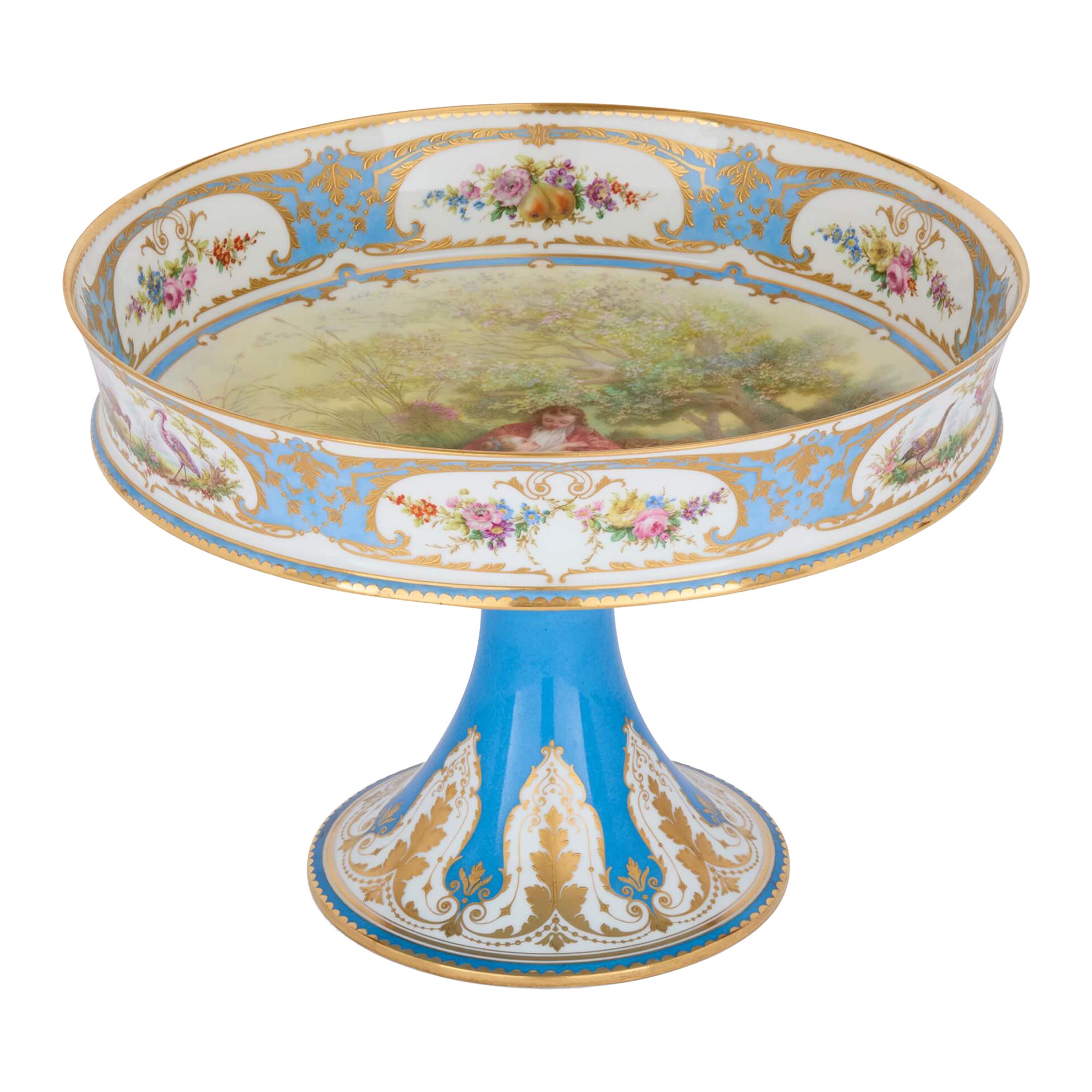 Antique Rococo Style Porcelain Centrepiece by Sèvres