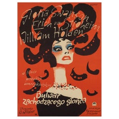 1957 Sunset Boulevard (Polonia) Poster originale d'epoca