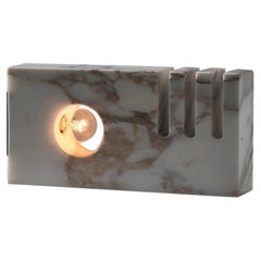 Vintage Nucleo Sormani sculptural marble table lamp, Italy ca. 1971