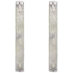 Pair of Mid-Century Modern Eisglas Wall Sconces, Germany, 1960s