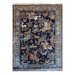 Rare et très beau tapis persan,  Ghoum vers 1970 - 2,16 x 1,38 - n° 1224