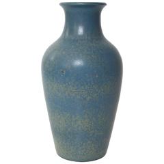 Scandinavian Modern Blue Vase with Glaze by Gunnar Nylund, Rorstrand 12