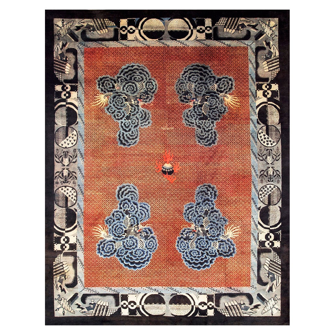Early 20th Century N. Chinese Baotou Carpet