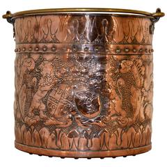 English Copper Log Tub, Dated 1892